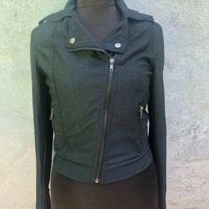 Forever21 jeans soft denim lace moto jacket